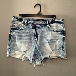 Flying Monkey Blue Distressed Jean Shorts